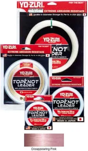 Yo-Zuri TopKnot Fluorocarbon Leader 8lb 30yd Disappearing Pink
