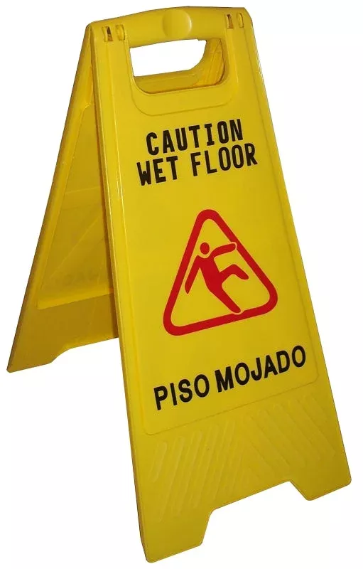 Zephyr 45100 Wet Floor Sign, Caution Wet FLOOR, PISO MOJADO, English,